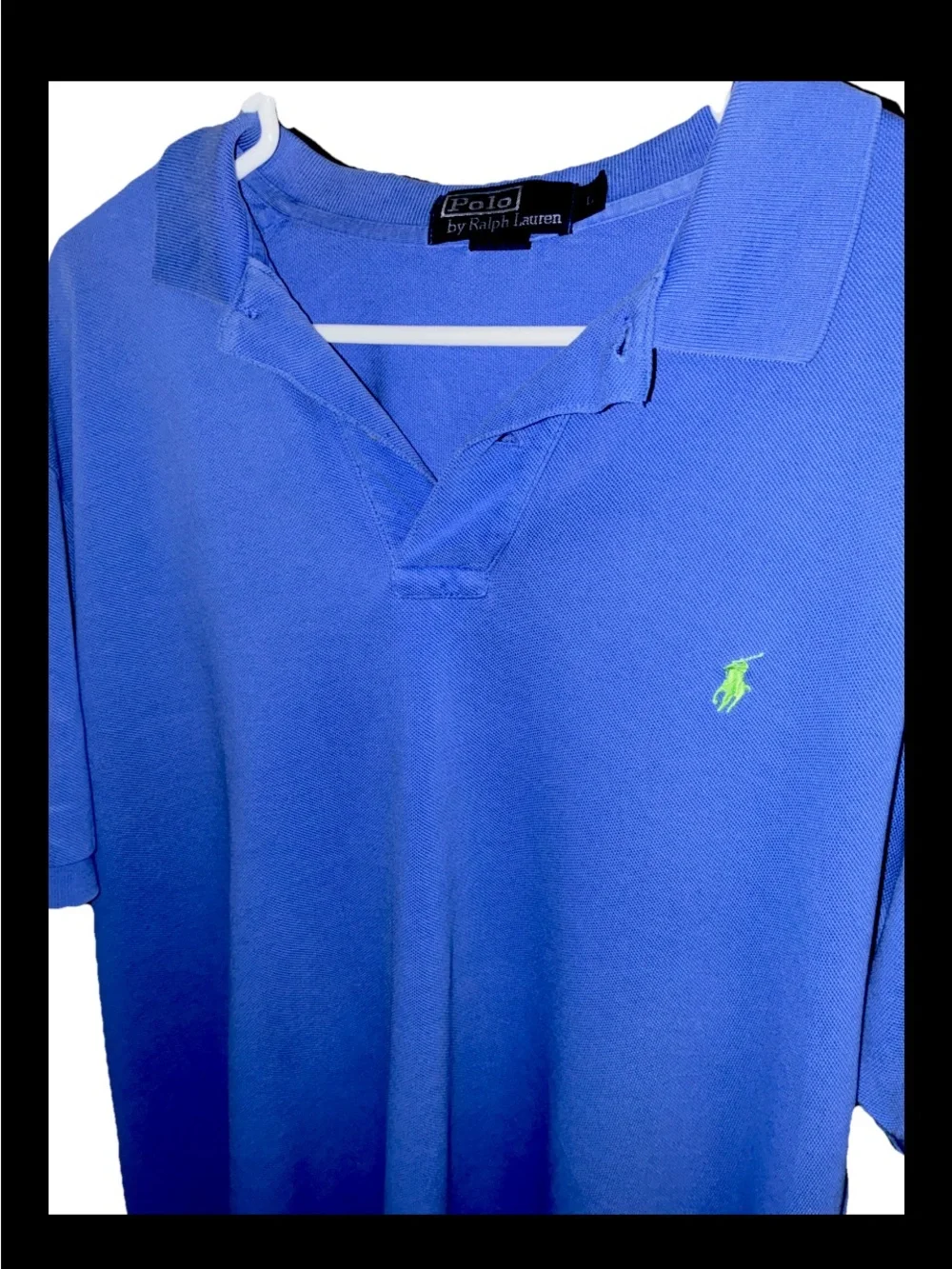 Vintage Ralph Lauren 👶🏽Baby Blue Polo with Lime Green 🍋‍🟩 horseman